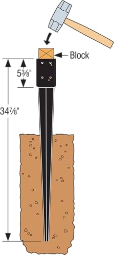 Simpson Strong-Tie FPBS44 E-Z Spike Black Powder-Coated Post-Base Spike for 4x4 (Pack of 4) - size: 4 Pack