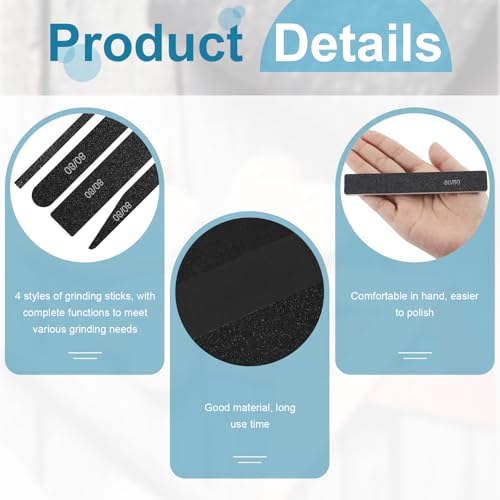 Honoson 60 Pcs Sanding Sticks for Plastic Models and Sanding Twigs, Style 2 - style: Style 2