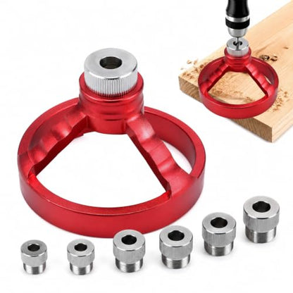 Drill Guide Locator, 6/7/8/9/10mm Self Centering Dowel Jig Kit Vertical Hole Woodworking Tool