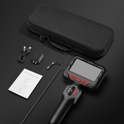2-Way Articulating Borescope w/Light,0.24in Probe Endoscope for Auto Engine - size: Single Lens