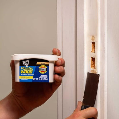 DAP Plastic Wood All Purpose Latex Wood Filler, Natural, 16 Oz (7079800529) - color: Natural, size: 16 Ounce