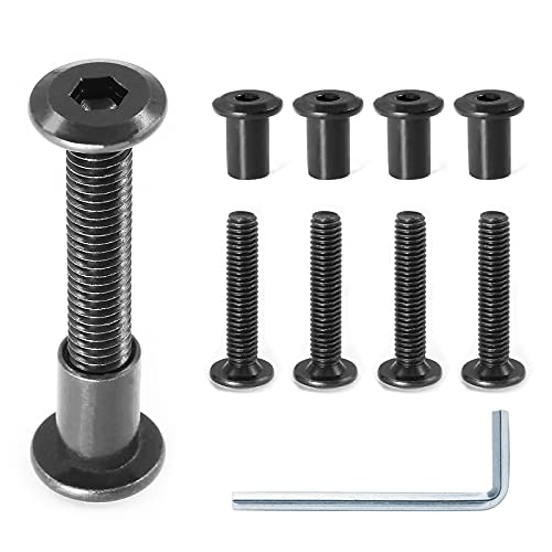 M6x35mm Hex Drive Socket Cap Bolt, Black, 10 Pair (20 Piece) - color: Black, size: M6x35mm