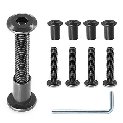 M6x35mm Hex Drive Socket Cap Bolt, Black, 10 Pair (20 Piece) - color: Black, size: M6x35mm