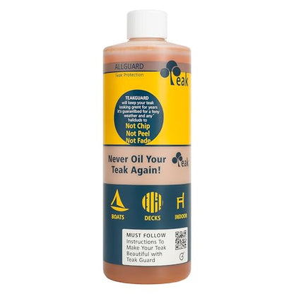 Finish, Premium Teak Cleaner and Brightener, Water-Based, Oil-Free Wood Restorer & Protectant, Safe & Easy To Use Teak Sealer & Polisher for Outdoor & Indoor Wood Furniture, 16 oz - size: 16 Fl Oz (Pack of 1)