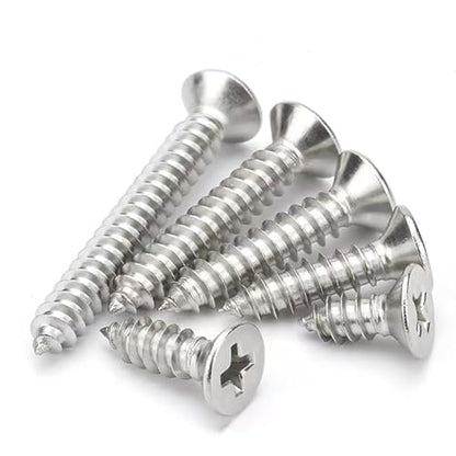M2 x 8mm Flat Head Wood Self Tapping,Sheet Metal Screws,Phillips Drive Countersunk Wood Screws,304 Stainless Steel （A2-70,GB846,Plain Finish，100 Pcs - size: M2 x 8mm（100 Pcs）