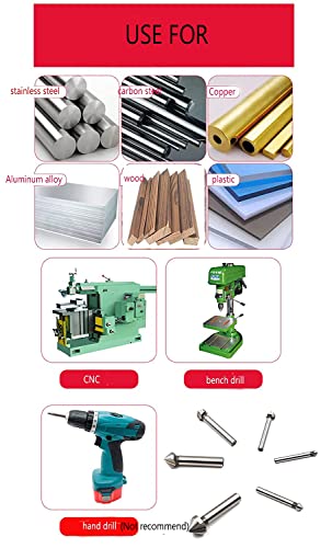 Industrial M2 HSS Countersink Drill Bits Set for Stainless Steel Meta Aluminum Wood, 90 Degrees 3 Flutes, Bolt Deburring Tool DIY Tool (25mm/1inch) - style: 25mm/1inch