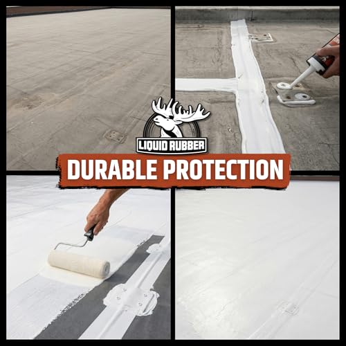 Liquid Rubber Silicone Roof Coating UV-Reflective Coating, White, 1 Gallon - size: 1 Gallon