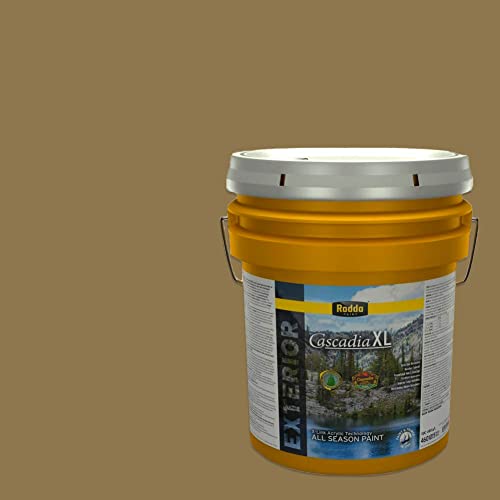 Rodda Paint CASCADIA XL Exterior Satin Paint & Primer in One, 5-Gallon, Brocade - color: Brocade, size: 640 Fl Oz (Pack of 1)
