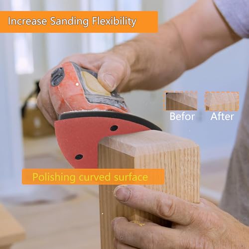 3pcs Mouse Detail Sanding Interface Pad 140mm*90mm 5 Holes Foam Interface Mouse Sander Sandpaper Backing Pad ﻿ - size: 5 Holes Mouse Interface Pad