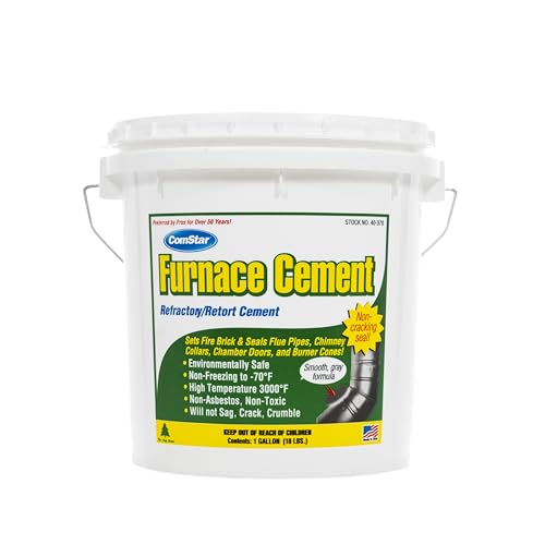 Furnace Cement 1 gal RTU Gray Refractory & Retort, 3000F High Temp - size: A4). 1 Gallon