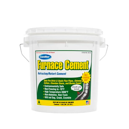 Furnace Cement 1 gal RTU Gray Refractory & Retort, 3000F High Temp - size: A4). 1 Gallon