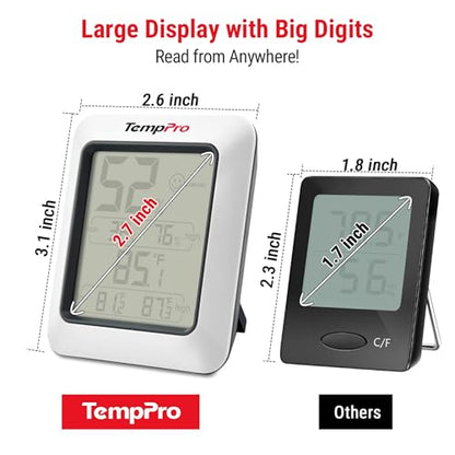 TempPro TempAir Digital Hygrometer Indoor Thermometer Humidity Monitor - color: White