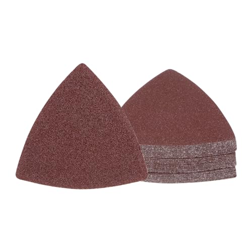30pcs Mouse Sander Detail Sandpaper 100Grit 3-1/8" Triangle - size: 100 grit
