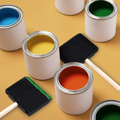 4pcs Foam Paint Brushes, Sponge Painting Tool, 3in, Black - color: Black-4pcs-3"