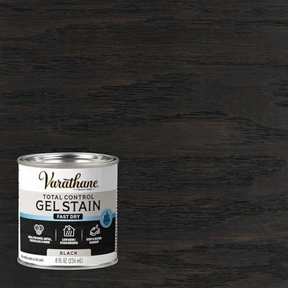 Varathane Total Control Black Gel Stain - color: Black, size: Half Pint (Pack of 1)