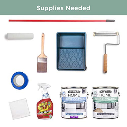Rust-Oleum Home Interior Floor Semi-Gloss Charcoal Gray Coating Kit - color: Charcoal Gray