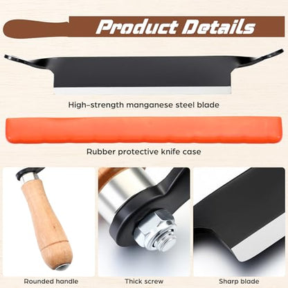 8 Inch Draw Knife Debarking Tool for Woodworking,Straight - size: 8", style: Straight