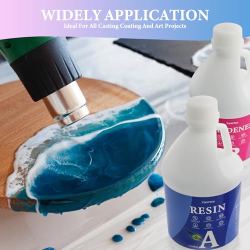 Epoxy Resin 2 Gallon Crystal Clear Epoxy Resin Kit DIY 1:1 Ratio - color: 2 Gallon Kit