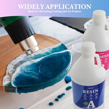 Epoxy Resin 2 Gallon Crystal Clear Epoxy Resin Kit DIY 1:1 Ratio - color: 2 Gallon Kit