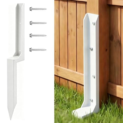 Fence Post Repair Kit, Heavy-Duty Fence Stabilizer, White, 1-Pack - color: White 1 pack