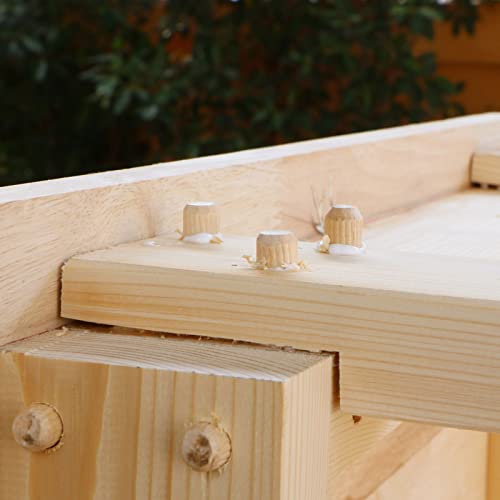 uxcell Wooden Dowel Pins 36pcs 6x25mm(1/4"x1") Fluted Beveled Ends Wood Dowel Pegs Kiln Dried Hardwood for Woodworking Furniture Shelf - size: 6x25mm