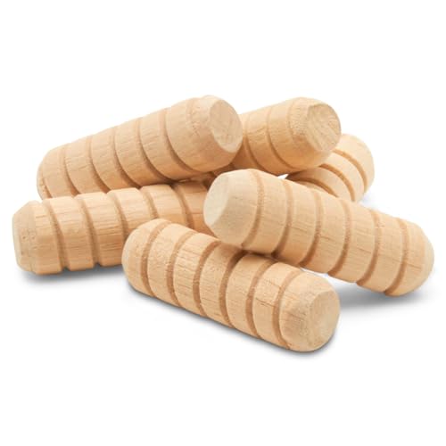 Wooden Dowel Pins 1/2 inch x 1-1/2 inch, Pack of 100 Spiral Dowel Joints for Woodworking, Furniture and Crafts, by Woodpeckers - size: 1/2 inch x 1-1/2 inch