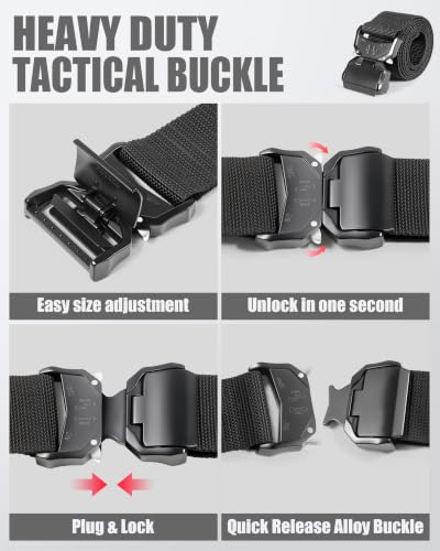 2 Inch Wide Tool Belt for Men with Quick Release Buckle, Fits 30"-56" Waist