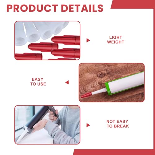 12 Pcs Caulk Extension Nozzle Plastic Nozzles Kit Caulk Saving Caps & Applicator Tools for Easy Sealing Projects in Kitchen Bathroom