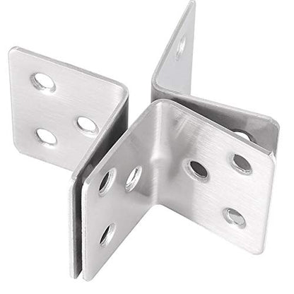 ZOENHOU 100 PCS 31 x 31 x 38 MM Corner Brace, Heavy Duty Stainless Steel Shelf Support L Shape Bracket, Angle Code Right Angle Brackets for Wood Furniture Fixation, 1.2 x 1.2 x 1.5 Inch - size: 100PCS 31 x 31 x 38mm Silver