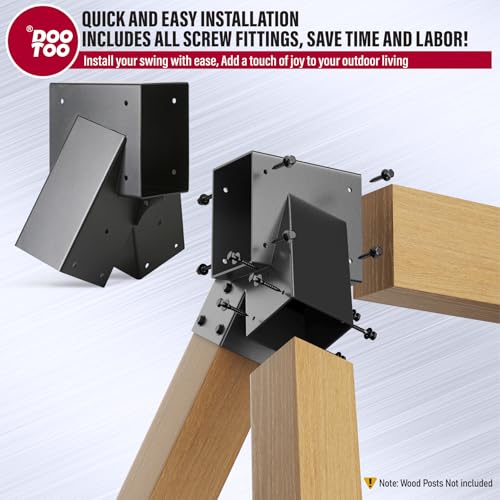 Heavy Duty Swing Set Bracket,2-Pack A Frame Swing Brackets Kit with Mounting Hardware-201 Stainless Steel,for 4"x4" (Actual 3.5"x3.5") Legs & 4"x6" (Actual 3.5"x5.5") Beam (Black) - color: Green, size: 2 A-Frame Swing Set Brackets