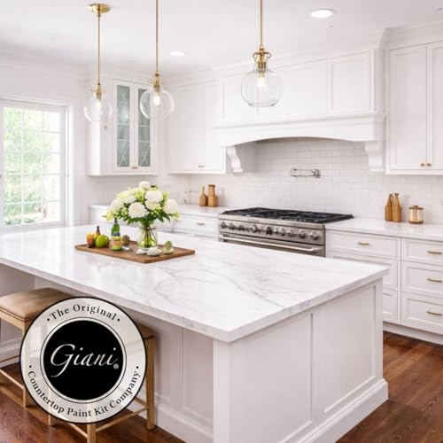 Giani Marble Easy Epoxy Countertop Paint Kit (Carrara White) - color: Carrara White