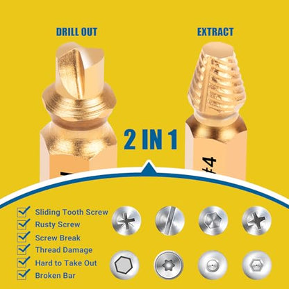 13Pcs Damaged Screw Extractor Set - size: 13 Pieces