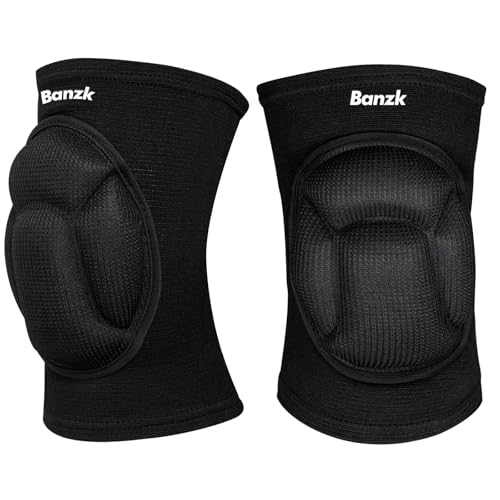 Protective Knee Pads, Thick Sponge Anti-slip,Women's/Men's Knee Pads for Volleyball, Rock Climbing, Cycling, Dancing, Gardening, Gardening, Flooring, House Cleaning, Construction Work with Thick EVA Foam Liner Black L - size: Large