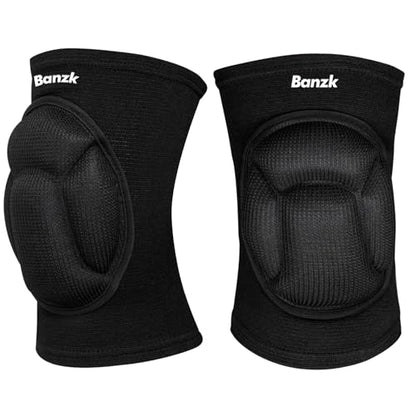 Protective Knee Pads, Thick Sponge Anti-slip,Women's/Men's Knee Pads for Volleyball, Rock Climbing, Cycling, Dancing, Gardening, Gardening, Flooring, House Cleaning, Construction Work with Thick EVA Foam Liner Black L - size: Large