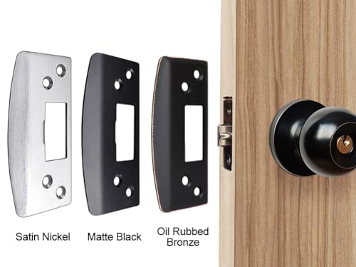 Extra Large Door Strike Plate, Heavy Duty Version, Matte Black - color: Matte Black, size: 1 Pack
