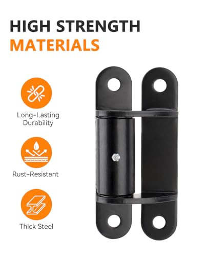 SPARKWHIZ 7" Bolt-on Gate Hinge Heavy Duty 4 Pack