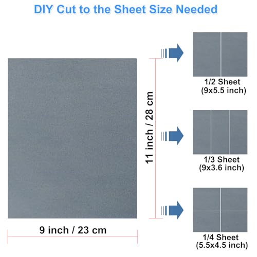 20 Pack Sandpaper Sheets 9 x 11 Inch, Sand Paper Assorted for Wet/Dry Wood Metal Sanding, Polishing (10grits Assorted) - size: 9x11inch assorted grit