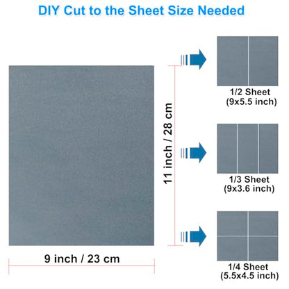 20 Pack Sandpaper Sheets 9 x 11 Inch, Sand Paper Assorted for Wet/Dry Wood Metal Sanding, Polishing (10grits Assorted) - size: 9x11inch assorted grit