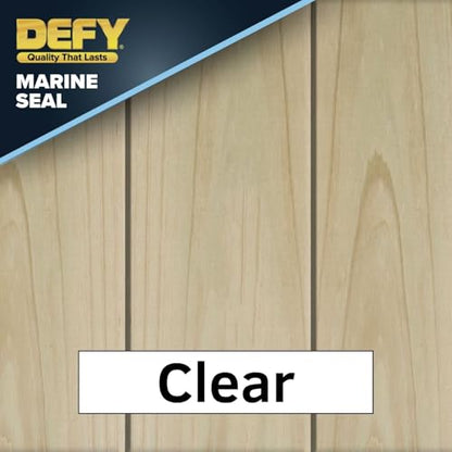 DEFY Marine Sealer - Semi-Transparent Waterproof Exterior Wood Stain, Clear, Water-Based - 1 Gallon - color: Clear, size: 1 Gallon