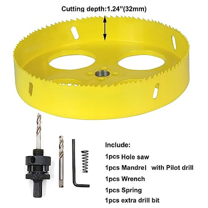 9 Inch Hole Saw with Arbor, 229mm Bi-Metal Hole Cutter - style: 9" (229mm)