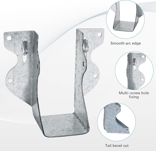 LukLoy 20 Pack 2x4 Joist Hanger 20 Gauge Galvanizing Face Mount Joist Hangers for Wood - size: 2" X 4"