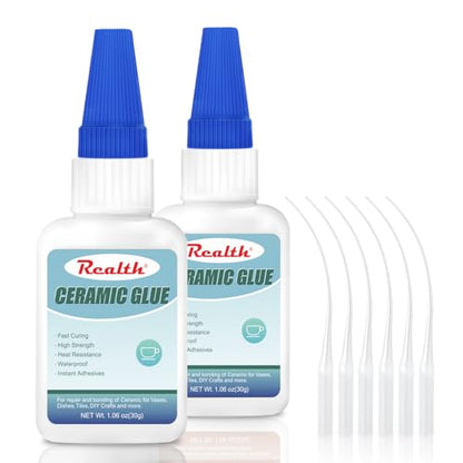 Waterproof Ceramic Glue 30g 2 Pack Instant Drying Heat-Resistant Waterproof - size: 60g, style: Ceramic Glue