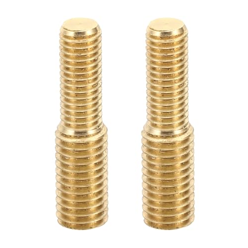 PATIKIL M8x20mm to M10x20mm Double End Threaded Stud Screw Bolt, 2 Pack Brass Rod Bolts Thread Reducer Adapter for Furniture Fastener, Hardware Connector - size: M8x20mm to M10x20mm