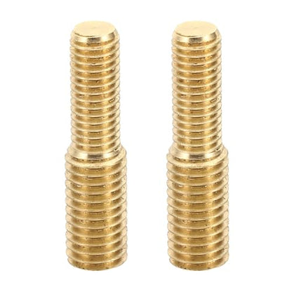 PATIKIL M8x20mm to M10x20mm Double End Threaded Stud Screw Bolt, 2 Pack Brass Rod Bolts Thread Reducer Adapter for Furniture Fastener, Hardware Connector - size: M8x20mm to M10x20mm