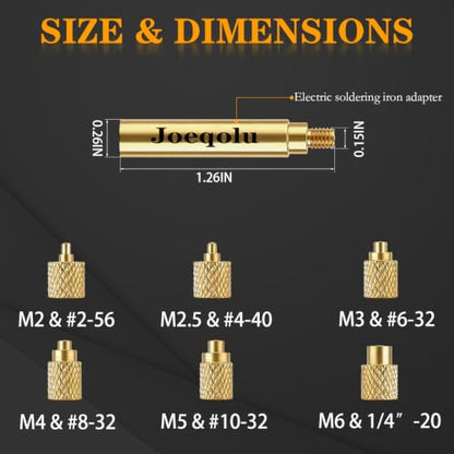 507Pcs SAE Brass Threaded Inserts with Tools for 3D Printing