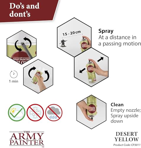 The Army Painter, Colour Primer Desert Yellow, 400 ml acrylic spray - color: Desert Yellow