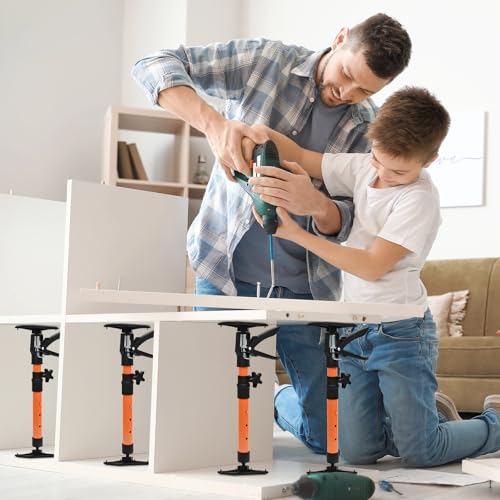 Adjustable Support Pole - Cabinet Jack, Drywall Lift, 16.2-31.9 Inch Adjustable Height, Supports up to 154lbs, 3rd Hand,Cabinet Jacks for Installing cabinets,Ceiling, Cargo Bars - size: 16.2"-31.9" 2PC