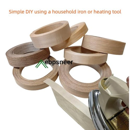 Birch Wood Veneer Edge Banding Roll,2 inch X 13 ft Iron-On Pre-Glued Edging Tape with Hot Melt Adhesive,Ideal for Plywood, Furniture, Drawers, Shelves Renovation - color: Birch, size: 2 inch