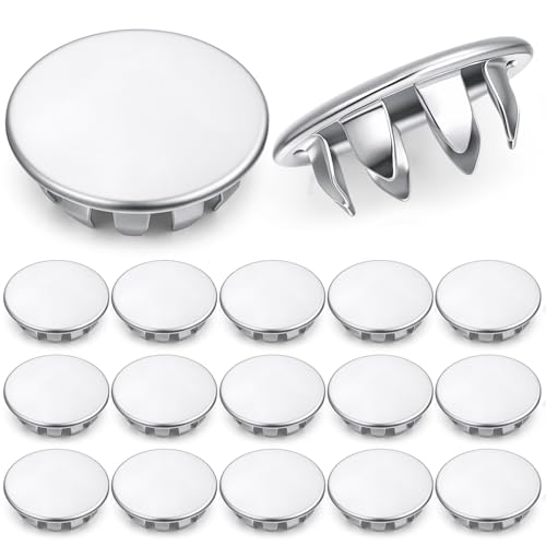 Hicarer 15 Pack Fit 5/8"(15.9mm) Hole Metal Hole Plugs - color: Silver, size: 5/8 Inch (15.9 Mm)