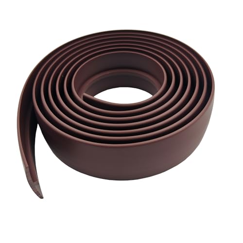 Flexible PVC T-Molding Transition Strips,Self-Adhesive Floor Divider Strip - color: Brown, size: 3.3 ft